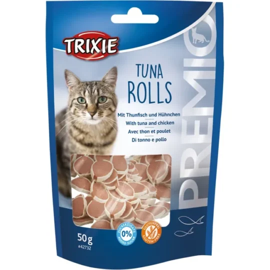 friandise au thon tuna rolls de chez trixie pour chat