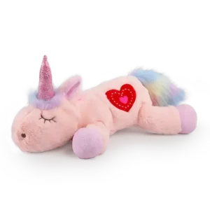 PELUCHE DOUDOU LICORNE - COEUR BATTANT